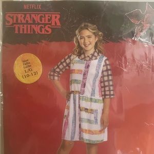 DisguiseStranger Things Eleven Patchwork Dress-Up Outfit-Girls. Size L.